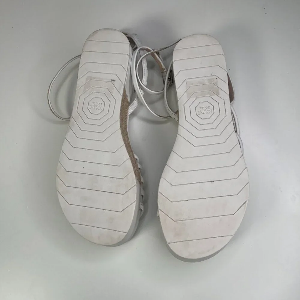 Louise et Cie White and Tan Platform Sandals
